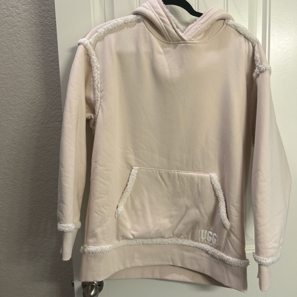 UGG Light Pink Fleece-Trimmed Hoodie